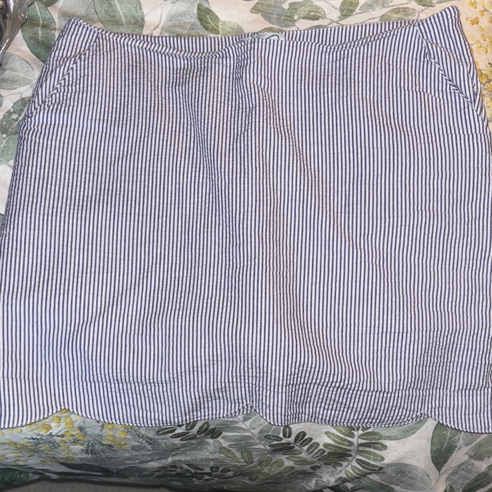 Seersucker Striped Golf Skirt